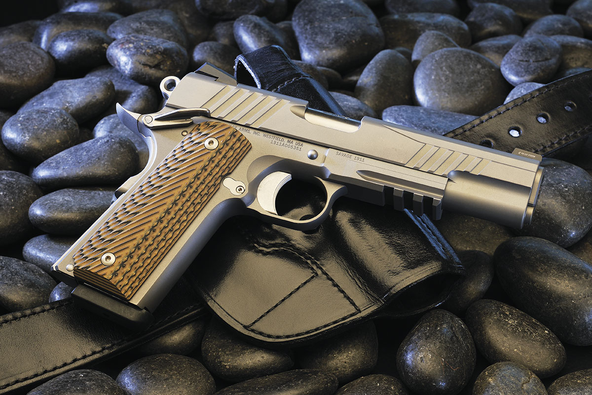The new Savage Model 1911 45 ACP in stainless steel.